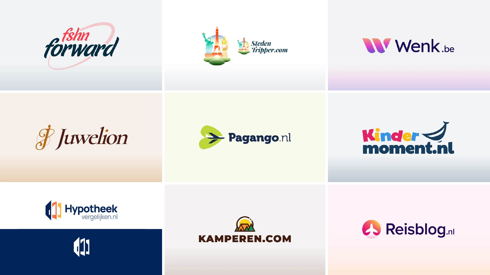Selectie van logo-ontwerpen voor webshops